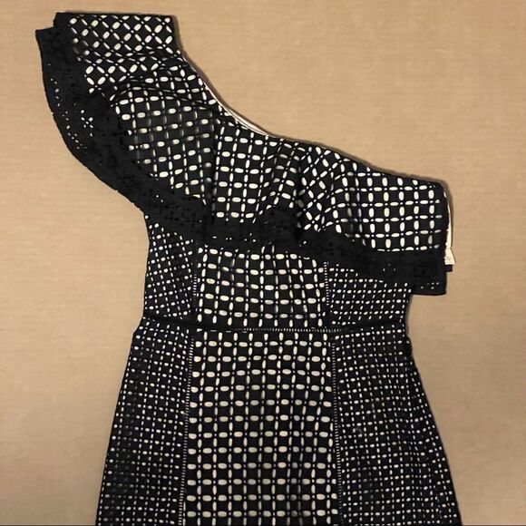 J. Crew One Shoulder Eyelet Dress, NWT, size 00, style G6629 - Picture 6 of 16